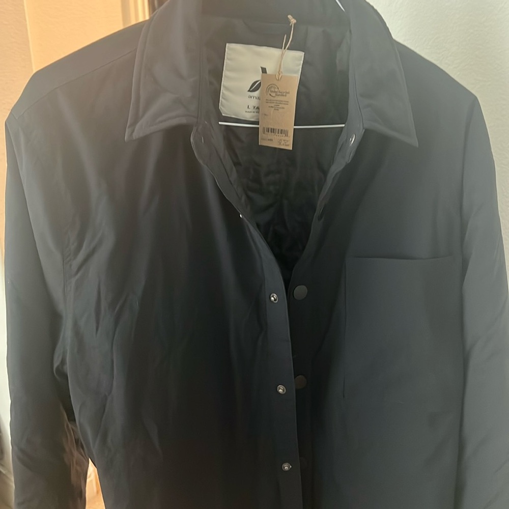 New Men's Padded Shirt Jacket with Pocket, Large Tall